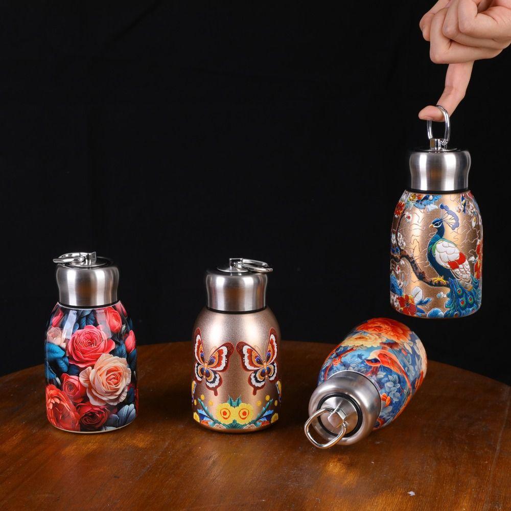 Stainless Steel Insulated Cup 300ml Slim Insulated Thermal Water Bottle  Outdoor Hiking