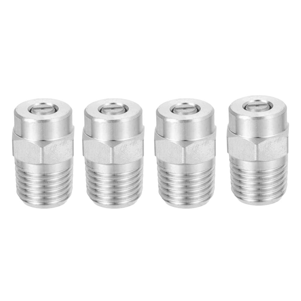4PCS Flat Head Misting Nozzle 1/4 Inch Male Thread Surface Cleaner Nozzle Yard Watering