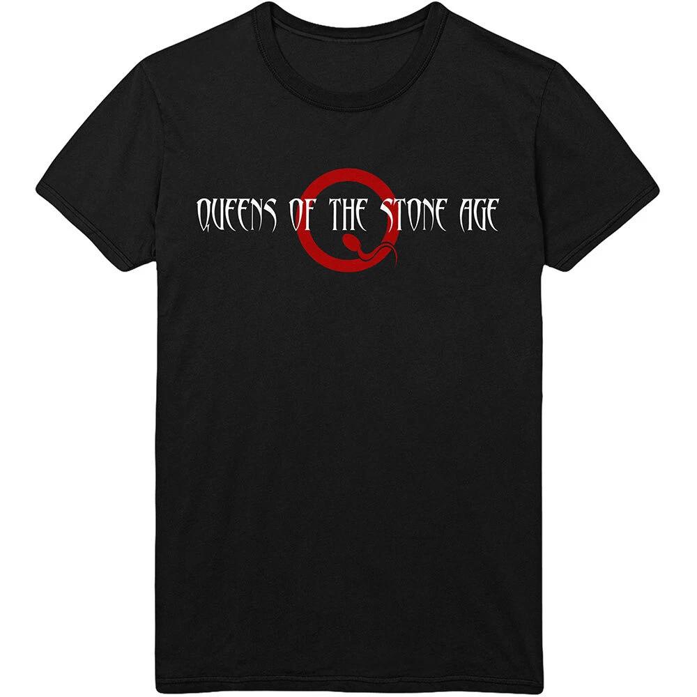 Queens Of The Stone Age Text Logo Officiële T-shirt voor mannen L