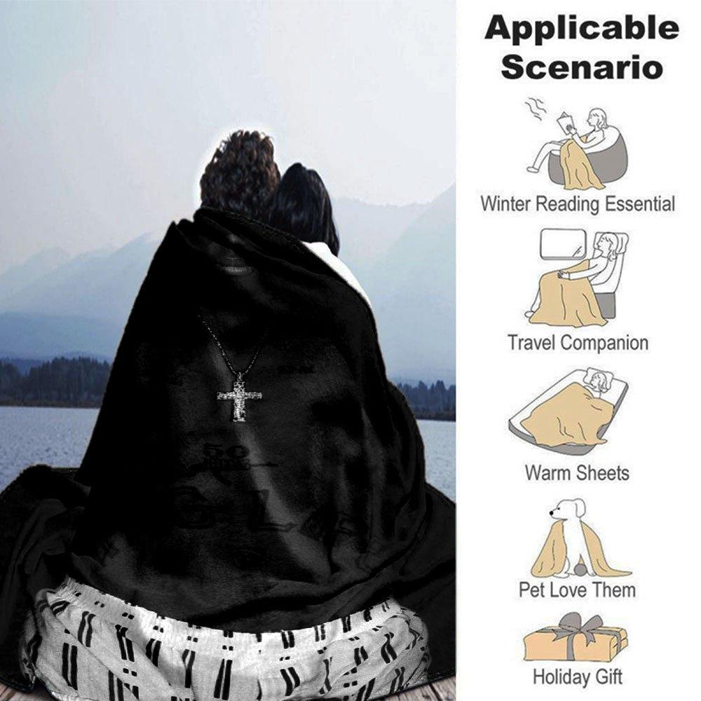 1 Stück 2Pac Hip Hop Decke Weich Leicht Ganzjahres Mehrzweck Überwurf für Sofa, Bett, Büro & Picknicks, Französischer Stil mit Ikonischem Albumcover & Zitaten