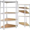 Springos® Étagère D’angle En Métal Pour Cave 124 X 180 X 90 Cm, 5 Tablettes - Max. 875 Kg