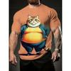 Funny Cartoon Cat T-Shirts Animal 3D Print Men Women Short Sleeve T Shirt Oversized Street Harajuku Y2K