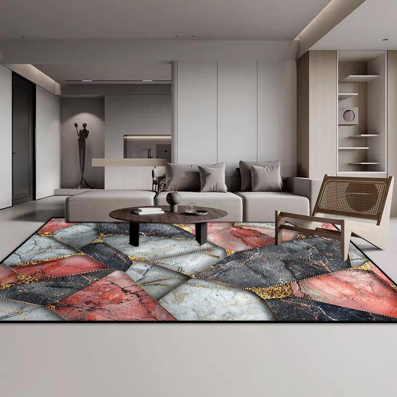 Nordic Geometric CARPET FOR LIVE ROOM Home Decoration Bedroom Luxury Large Area Rugs Flannel Antiskid Lounge Floor Mats Non-slip