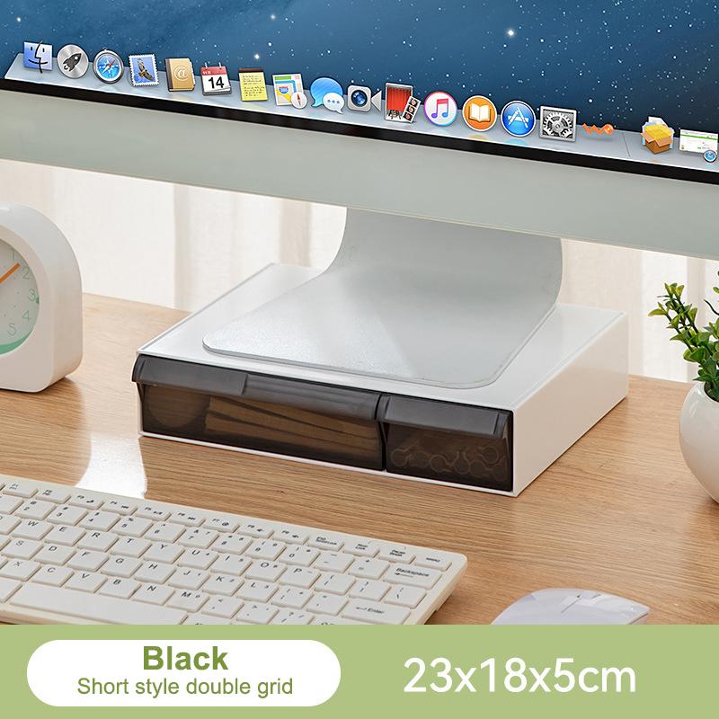 Transparent Computer Monitor Stand Riser Bracket With Storage Drawer PC Screen Holder Laptop Desktop Organizer For Charger Mouse