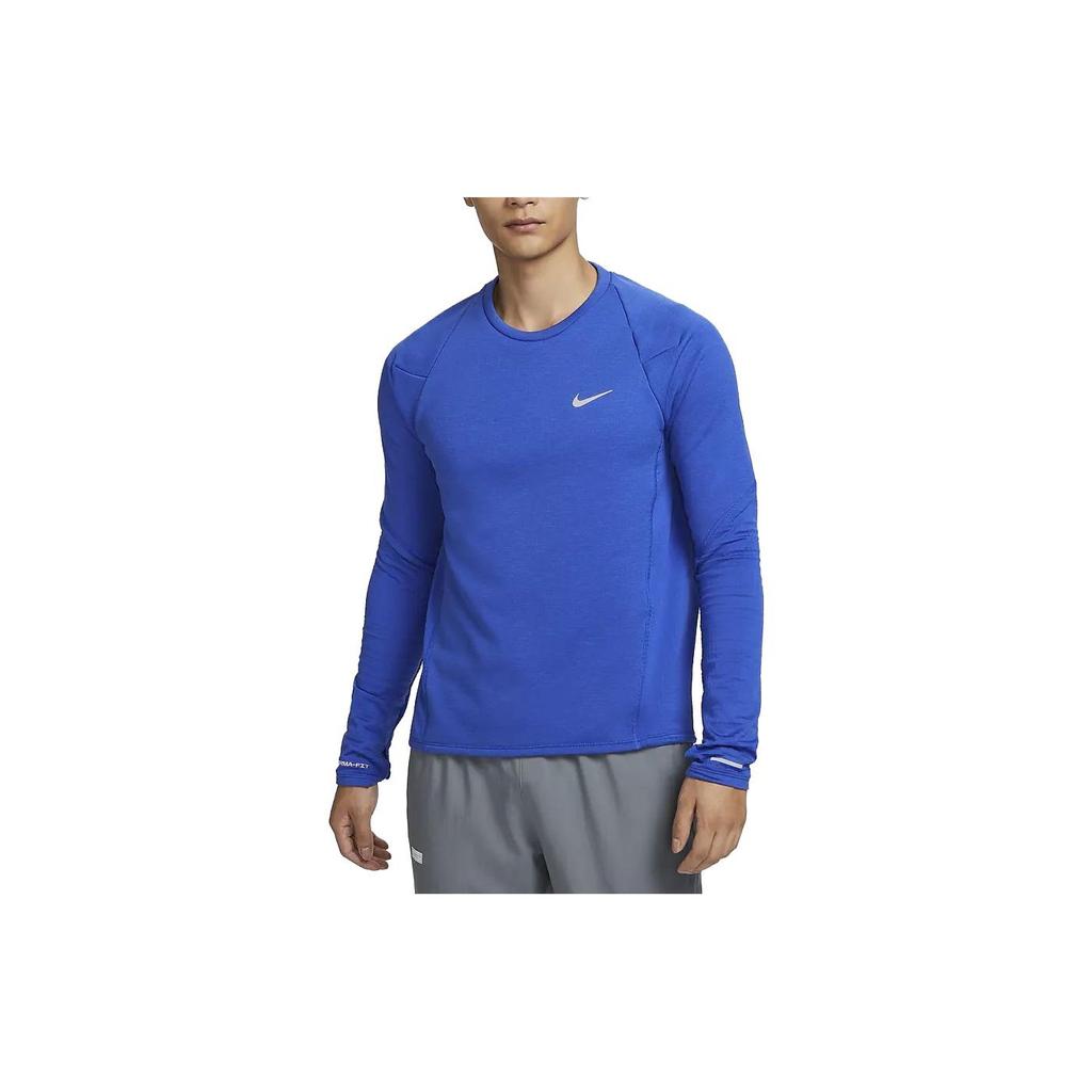 Nike Elemental T Shirts Men's Game Royal Blue Crew Neck Moderate Straight Fit FB8568-480