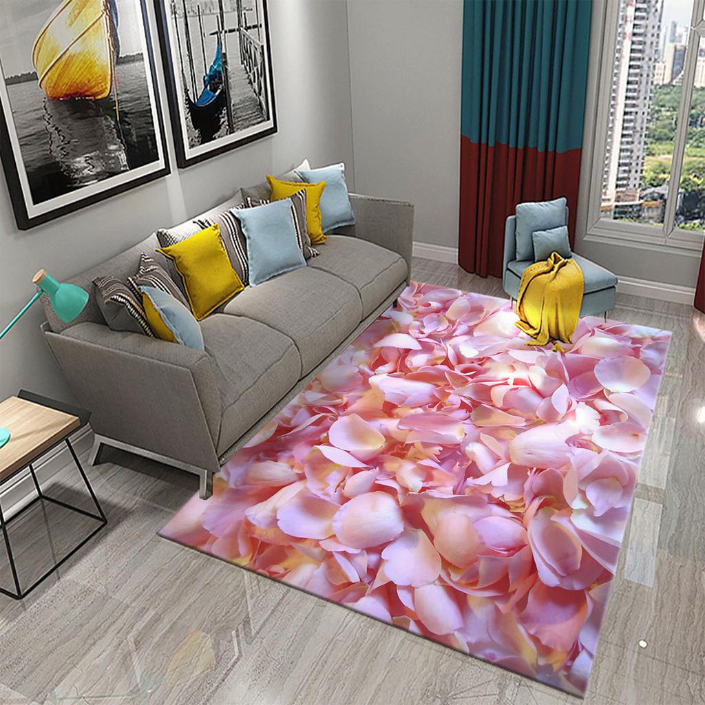 Kitchen Bathroom Entrance Bathroom Non-slip Carpet Living Room Bedroom Decorative Floor Mat Colorful Petal Carpet