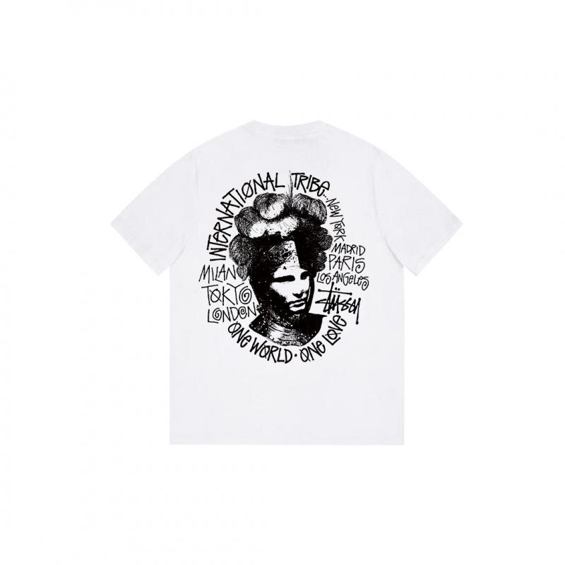 Summer New Heavy Cotton Trendy Brand Classic Basic T-shirt High-end Loose Men's and Women's Printed Short-sleeved Top