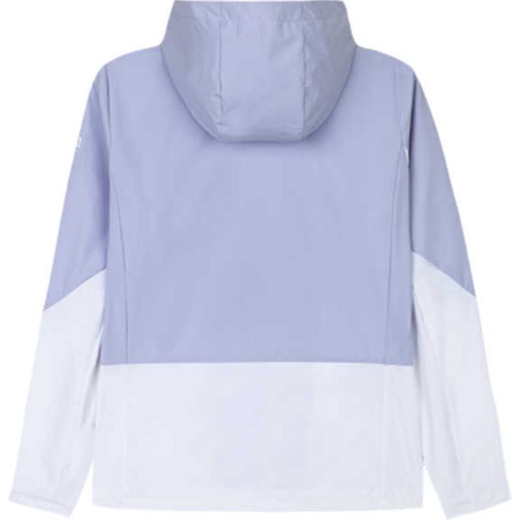 Anta Training Series Color Block Zipper Hooded Casual Windbreaker Women outerwear Light-Lavender Snow-White 162437604-3