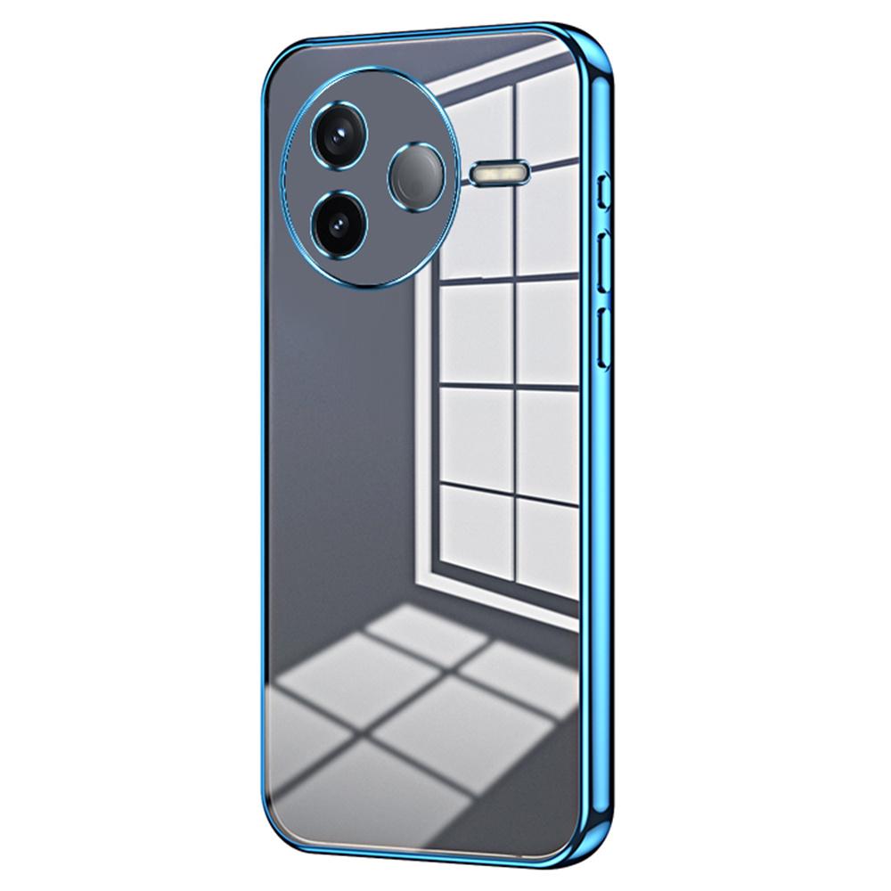 

For Xiaomi Poco F7 Pro 5G/Redmi K80 5G Case Electroplating Frame Soft TPU Phone Cover Blue