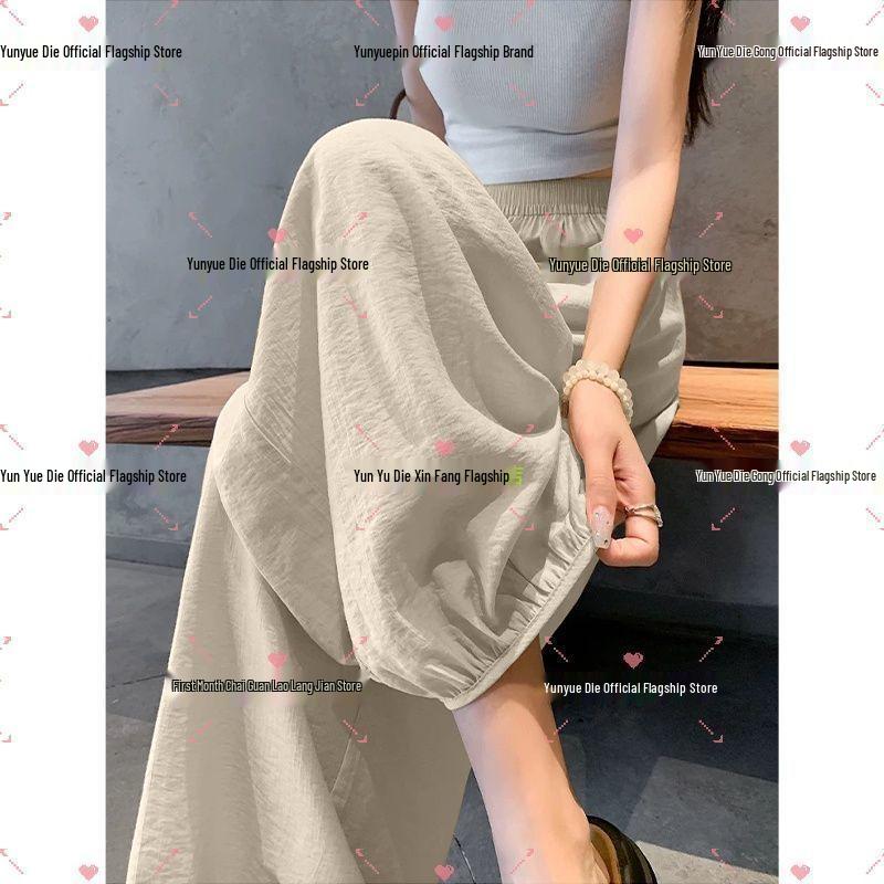 2026 Summer Women s Ice Silk Lantern Pants: Single/Two-Piece, Loose, Slimming, Cropped Harem Style 6XL (255-300 Jin)