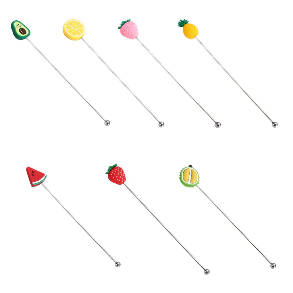 Stirrer Swizzle Mixing Stick Drinking Stirring Rod Silicone Stainless Steel Muddler Bar Tool Accessories Party