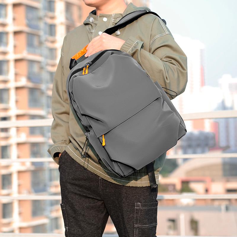 

Business commuter computer bag large capacity trend outdoor travel bag multi-functional simple student leisure backpack сірий колір