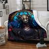 1pc Dragon Stained Art Blanket Lightweight Flannel Blanket Throw Blanket For Sofa, Bed, Travel, Camping, Livingroom, Couch, Chair, And Bed yy250902613