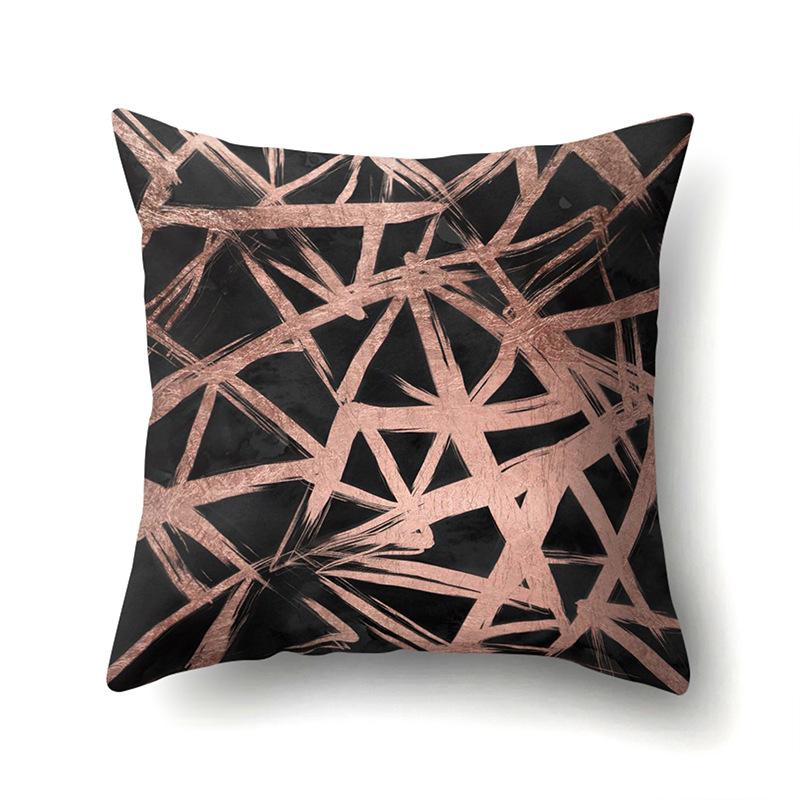 Polyester Pillow Case Automobile Decoration Home Printed Pillow Case Automobile Sofa Simple Waist Cushion Cover