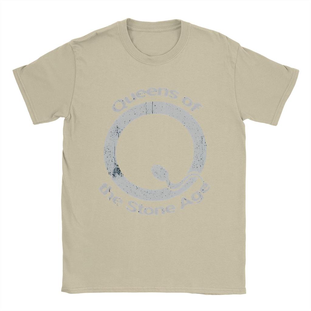 Men T-Shirt Queens Of The Stone Age Casual Cotton Tee Shirt Short Sleeve T Shirts Round Neck Clothes Summer