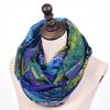 Trendy Women Print Ring Scarf Winter Circle Scarves Loop Shawls Soft Voile Neckerchief Ladies Warm Neck Infinity Scarf