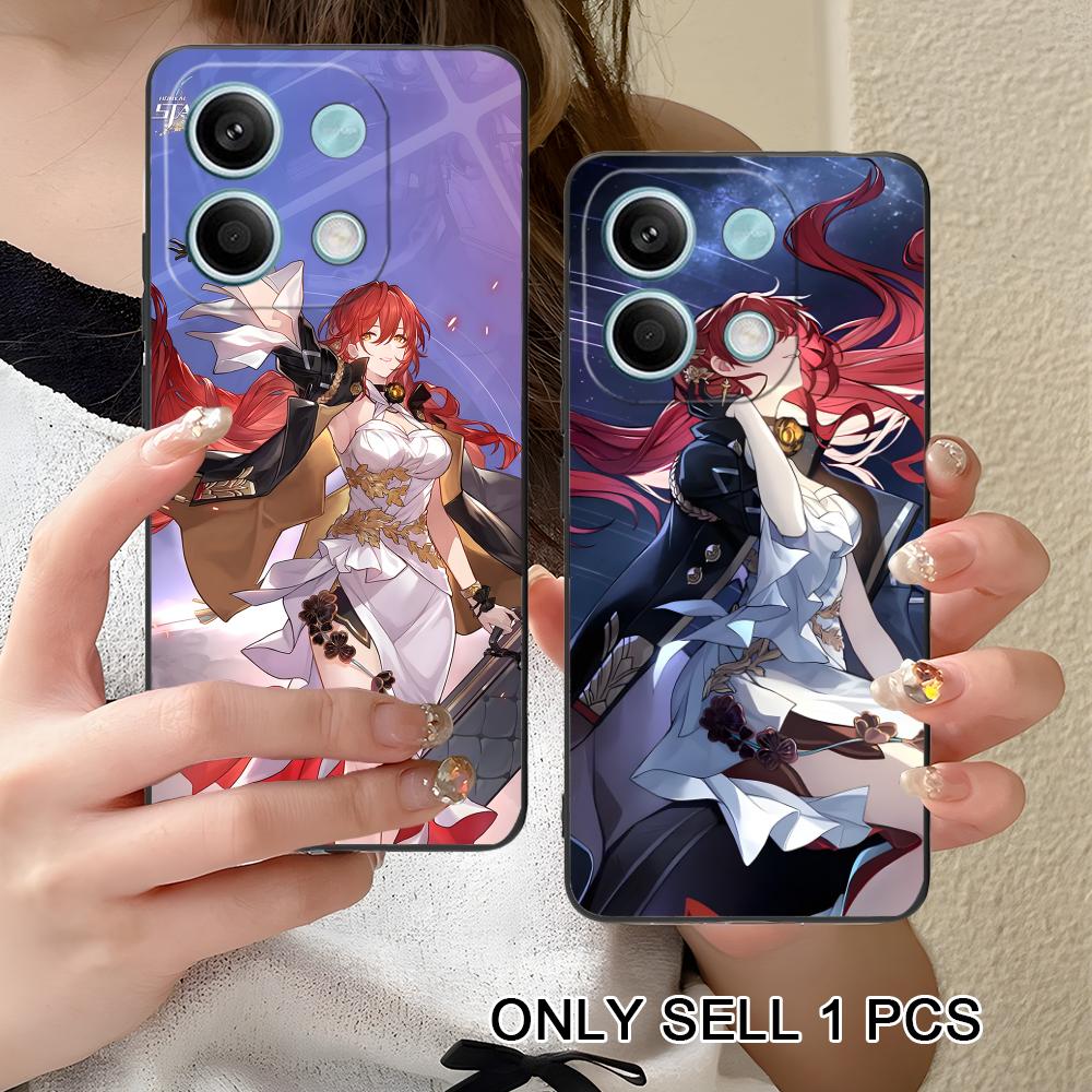 HSR Himeko Matte TPU Mobile Phone Case for Xiaomi Redmi Note 14 13 12 11 S Pro Plus 4G 5G Colorful Printing Cover