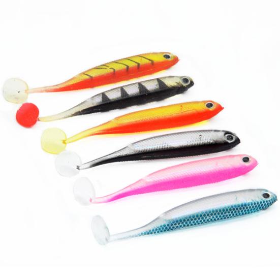 4Pcs Fishing Lures Simulated Realistic Fish Eyes Handmade Anti-break Angling PVC T Tail Hollow Fishing Baits Fishing Accessories
