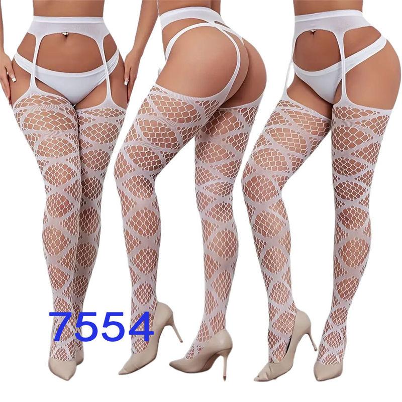 Sexy Suspenders Mesh Stockings Fishnet Eye Women's Bottoming Pantyhose