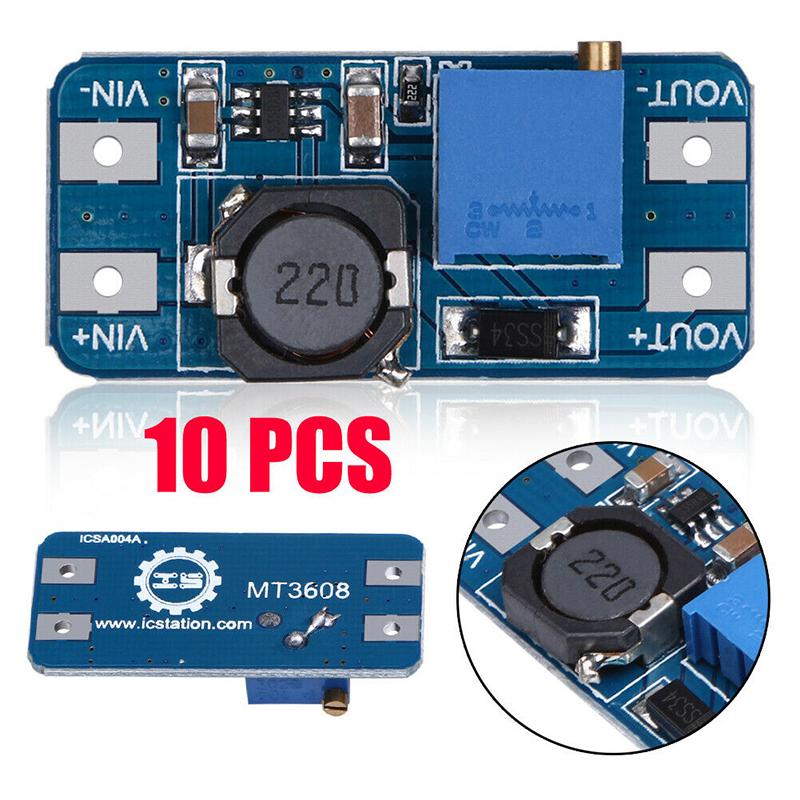

10шт MT3608 2A DC / DC Шаг вверх Бустер Модуль питания для Arduino