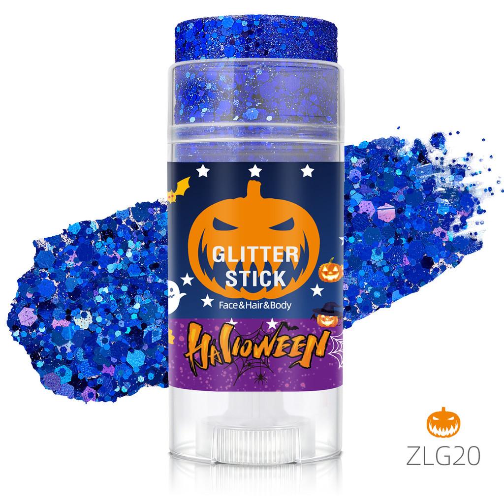 Halloween Body Glow Stick With Sparkling Sequins For Face Makeup And Costume Party