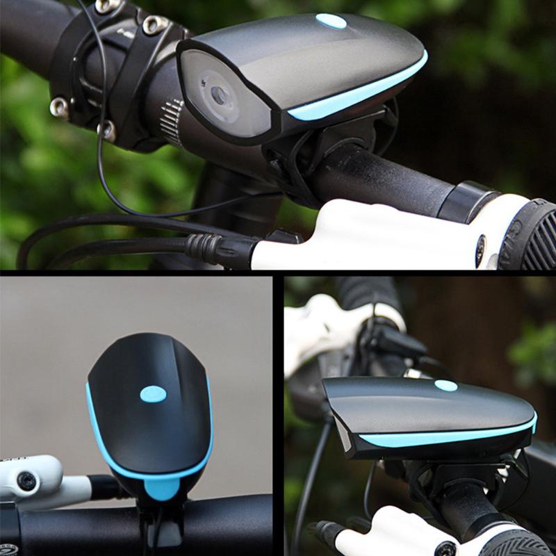 Fahrrad LED Scheinwerfer mit Hupe 3 Modi Fahrrad Frontlicht mit Fernbedienung Wiederaufladbar MTB Radfahren Fahrrad Klingel Lampe