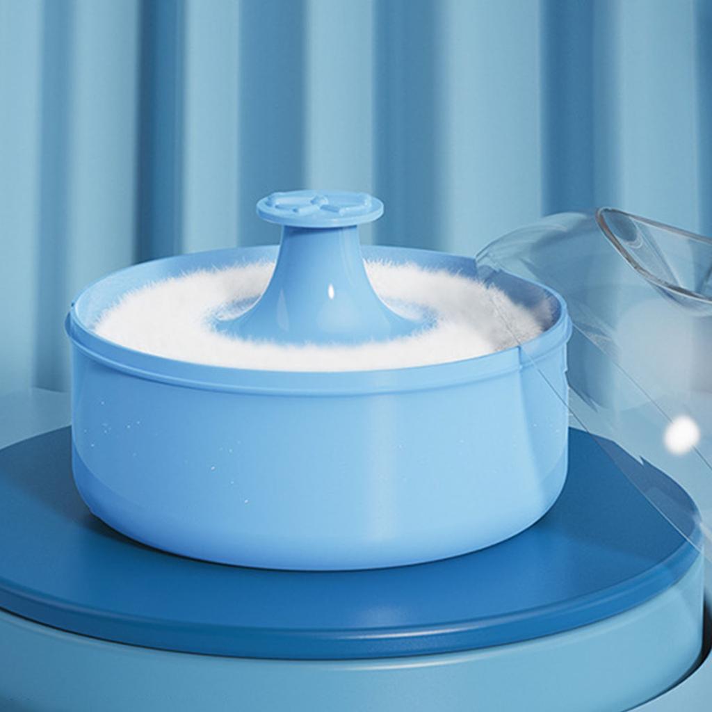 Baby Body Powder Puff and Container Empty Loose Powder Box Infant Body Powder Puff Large Fluffy Powder Puff with Case