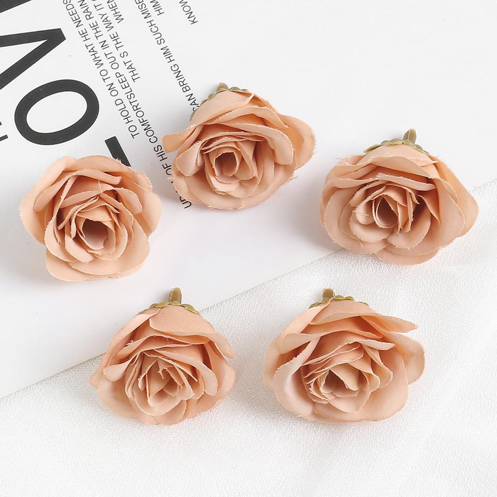 10 Stück Rose Künstliche Blumen 7CM Seide Gefälschte Blütenköpfe Für Heimdeko Hochzeit Hochzeitsdekoration DIY Handwerk Girlandenzubehör