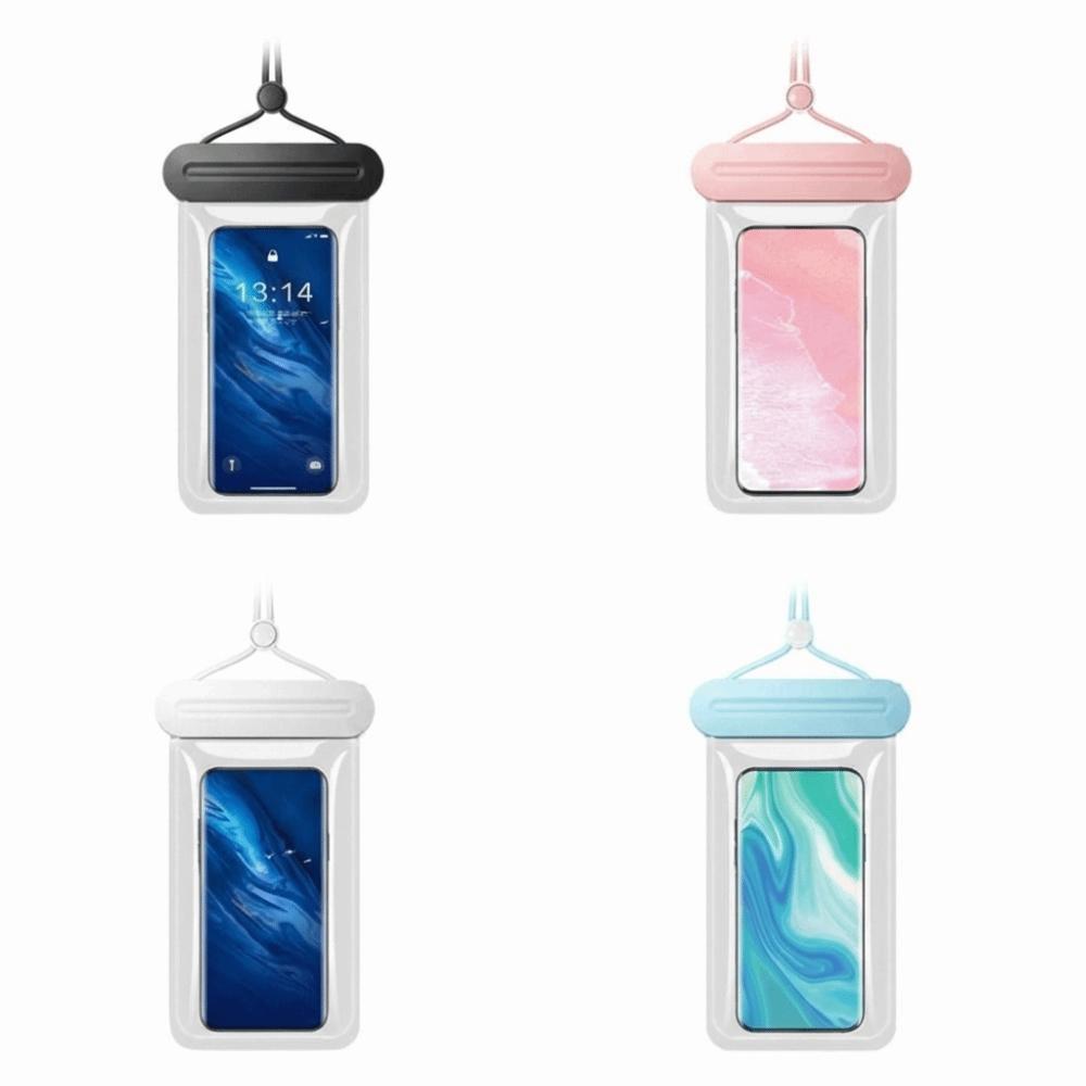 Touch Screen Waterproof Mobile Phone Bag Solid Color Transparent Floating Phone Dry Cover PVC Underwater Dry