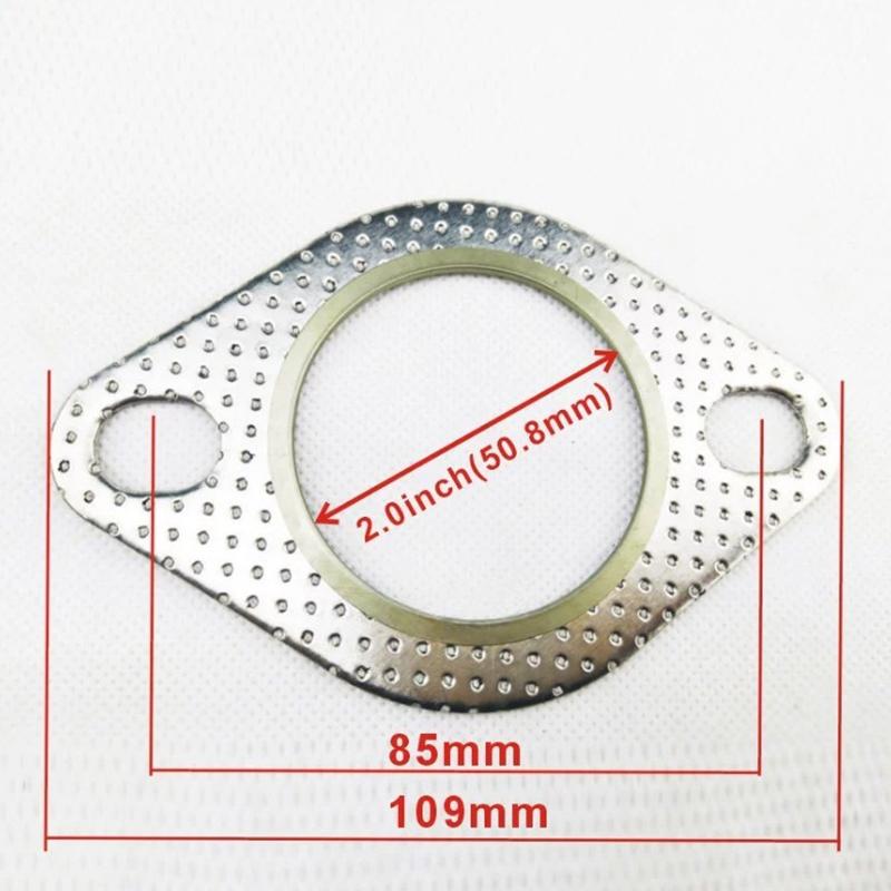 1Pc Universal Exhaust Flange Gasket High Temp Reinforced Car Sealing Pad for Leak Protection Exhaust System A1