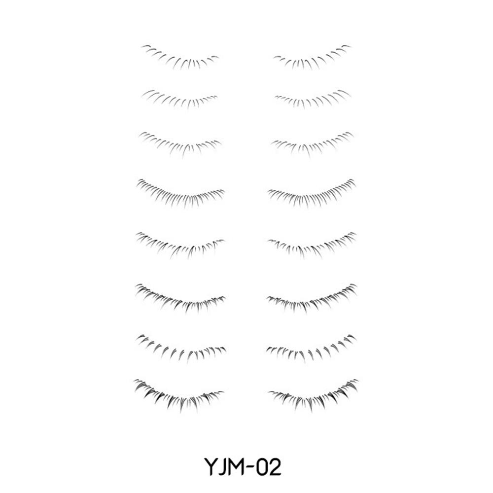 Lower Eyelash Tattoo Long-Lasting Waterproof And Sweatproof Simulation 3D False Eyelash Enlarge Double Under Eye Eyelash Sticker
