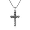 Punk Style Dark Skull Cross Pendant Men's Hip-hop Trend Halloween Jewelry Necklace