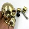 2er-Set, Totenkopf-Stockgriff, nur Messingspitze, zum Anschrauben, Aufsatz für Gehstock, Ersatzgriff für Gehstöcke und Stöcke, Kopfgriff, Messingknopf