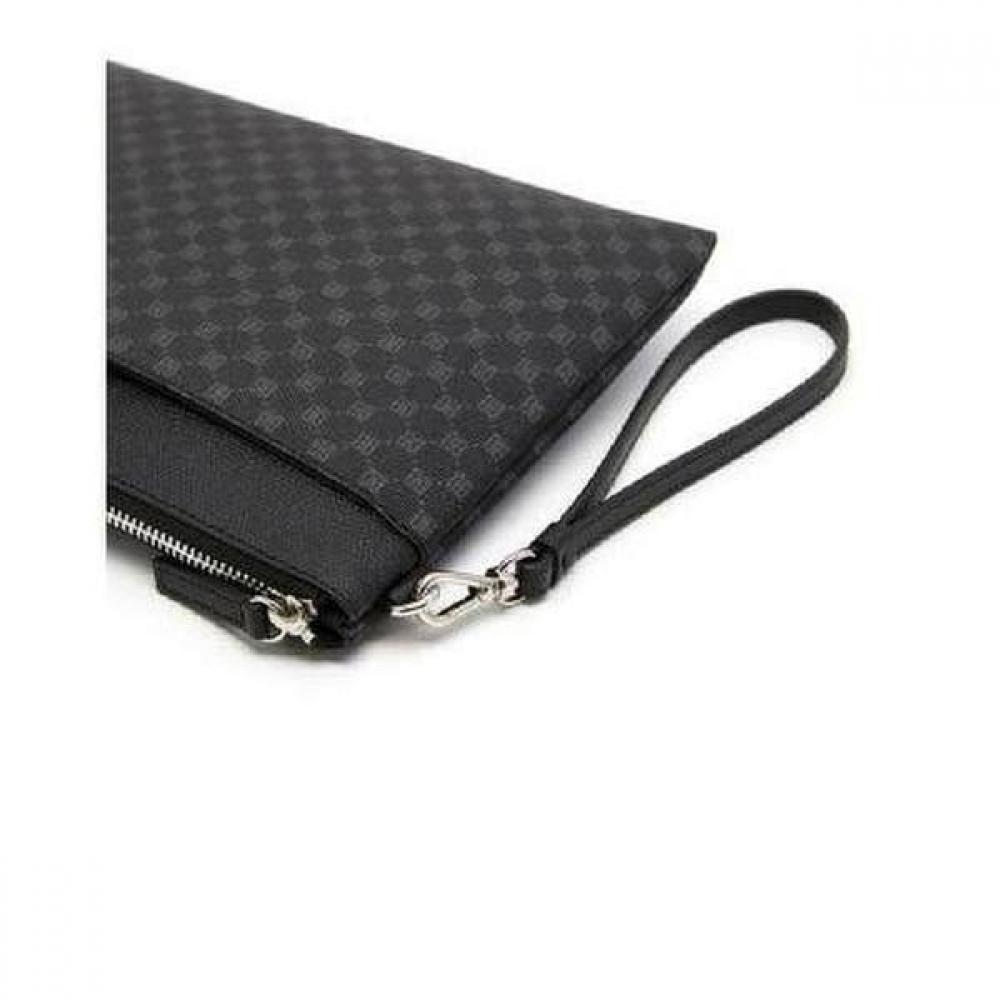 Daks Black Leather Dd Pattern Clutch Bag Dbba2e467bk