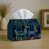 1pc Fantasy Decorative Folk Tissue Box - Deer Woodland Night, Office, Parties,  for Living Room, Kitchen, Events - Decorative Desk Decor, Home Organiz
