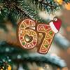 2 Pcs 67 Christmas Ornaments Funny Six Seven Gingerbread Hanging Ornament Acrylic Holiday Tree Decor Gift for Teens Kids Family Friends Coworkers