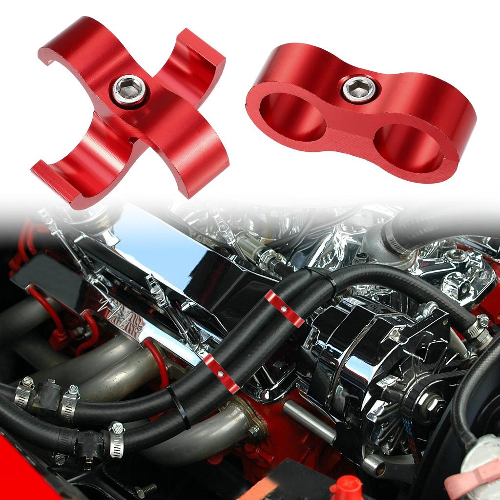 uxcell AN8 Car Hose Separator Clamp Fuel Line Connector Oil