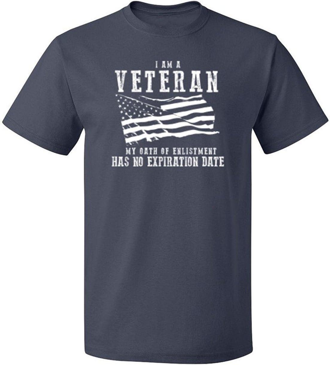

I am A Veteran My Oath Has No Expiration Mens Veteran design 100 cotton summer Oneck short sleeve printed mens Tshirt 4XL