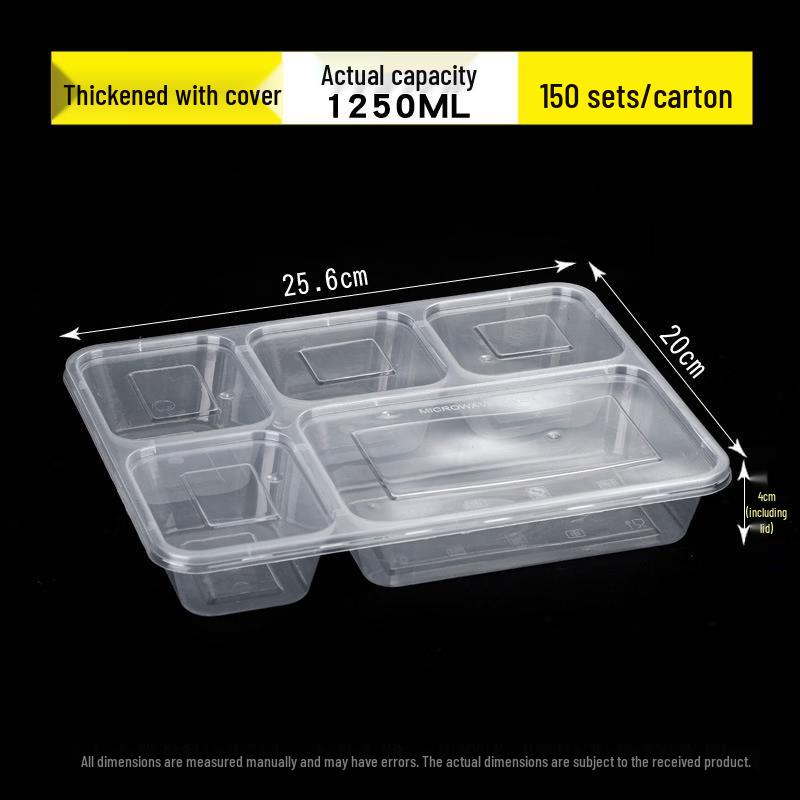 Disposable Multi-Compartment Plastic Lunch Boxes