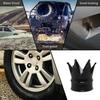 Senzeal 4PCS Crown Car Tire Valve Stem Caps Aluminum Alloy Air Caps Cover Dust Proof Tire Wheel Stem Caps Stem Covers Universal for Cars Bicycle
