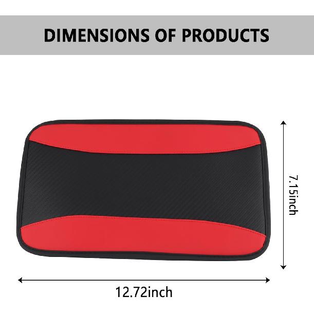 Stylish Car Center Console Cover,PU Leather Car Armrest Cover Prevent Scratches On Center Console,Universal Car Armrest Cushion Car Accessories