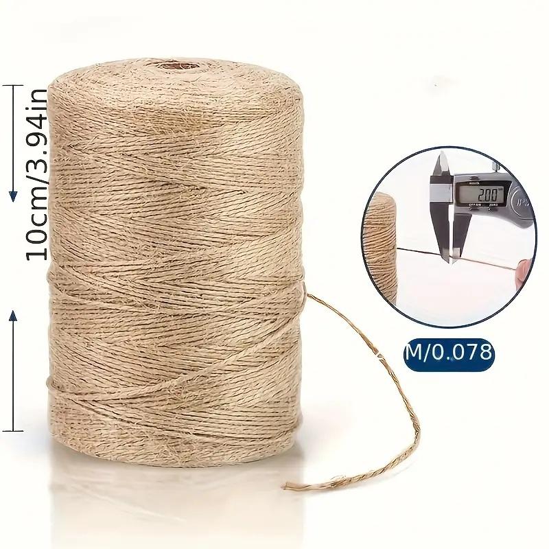 1pc 200m x 2mm Heavy-Duty Jute Twine, 656ft Thick Craft String for Gardening, Gift Wrapping & Art Decor