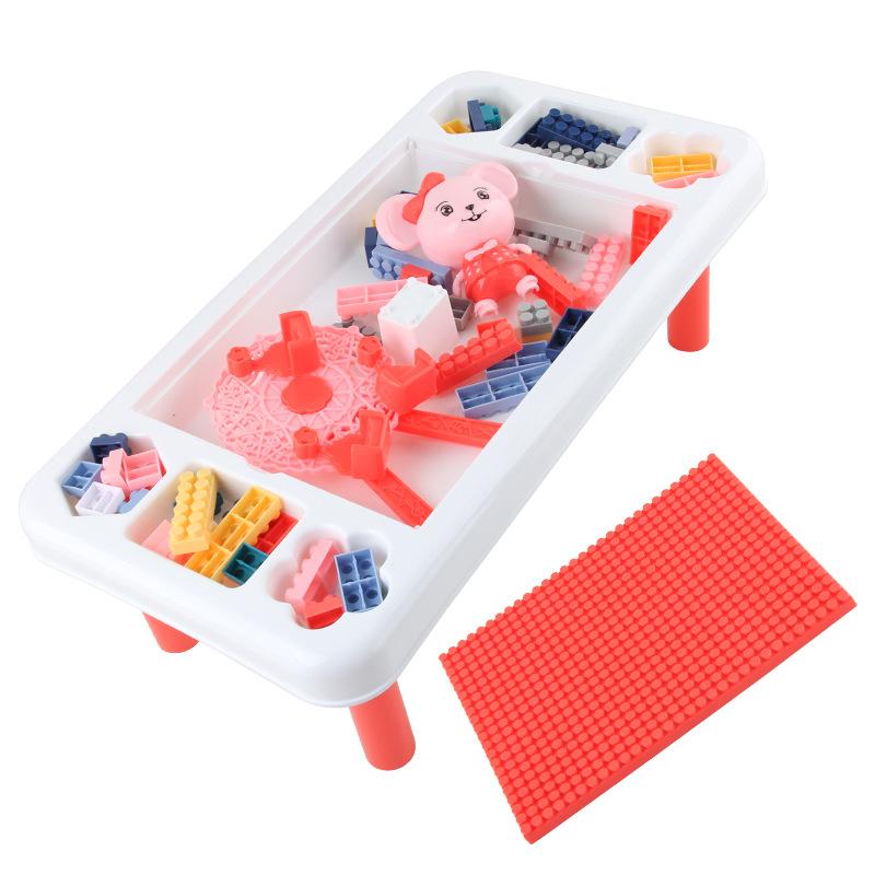 Children'S Cute Mouse Building Block Table Ferris Wheel, Rocking Aircraft Science And Education Diy Assembly And Assembly Building Block Toys