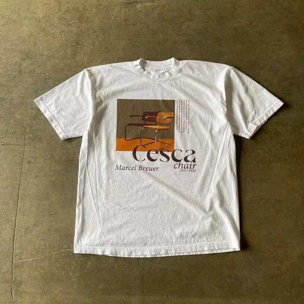 

Y2k Большая Каваи Футболка Мужская Женская Готическая Винтажная Харадзюку Классический Принт Цветущего Персика Повседневная Уличная Футболка с Коротким Рукавом и Круглым Вырезом S