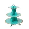 Disposable multi-layer paper cake rack birthday party decoration three-layer hot stamping dessert table cake tray cupcake stand