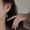 High-End Asymmetrical Star Tassel Earrings with Slim Round Beads
