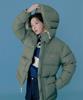 COVERNAT Detachable Hooded Mid Down Jacket Olive