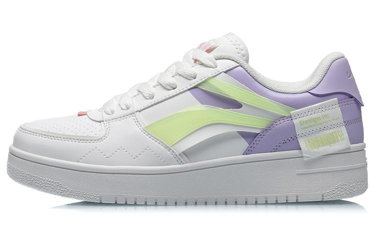 Li Ning Дышащие, Нескользящие, Легкие Низкие Кеды для Скейтборда Женские Лунный Пурпурный AGCQ378-4 36
