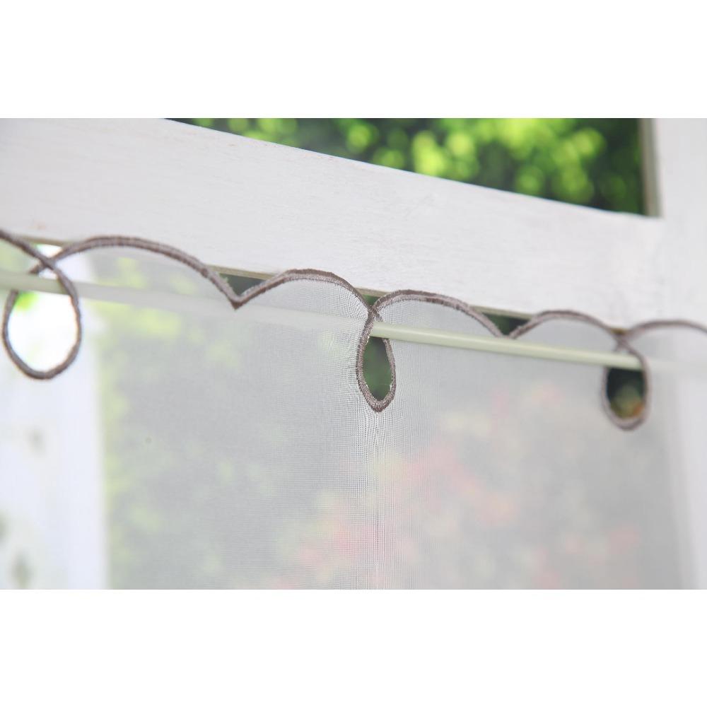 Yarn Computer Embroidery, Small Coffee Curtain, Small Kitchen Curtain Ht-056
