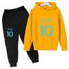 Set Hanorace Copii Fotbalist Messi Modă Strădală Băieți și Fete Pulover Sport Toamnă + Pantaloni de Trening Set 2 Piese Outdoor